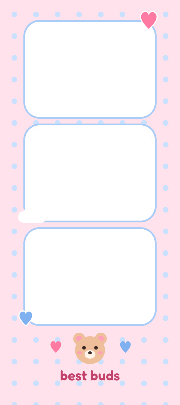 Template photobooth Kawaii Pastel