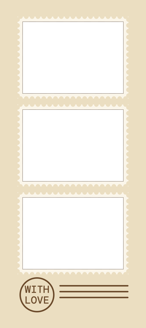 Template photobooth Vintage Postage Stamp