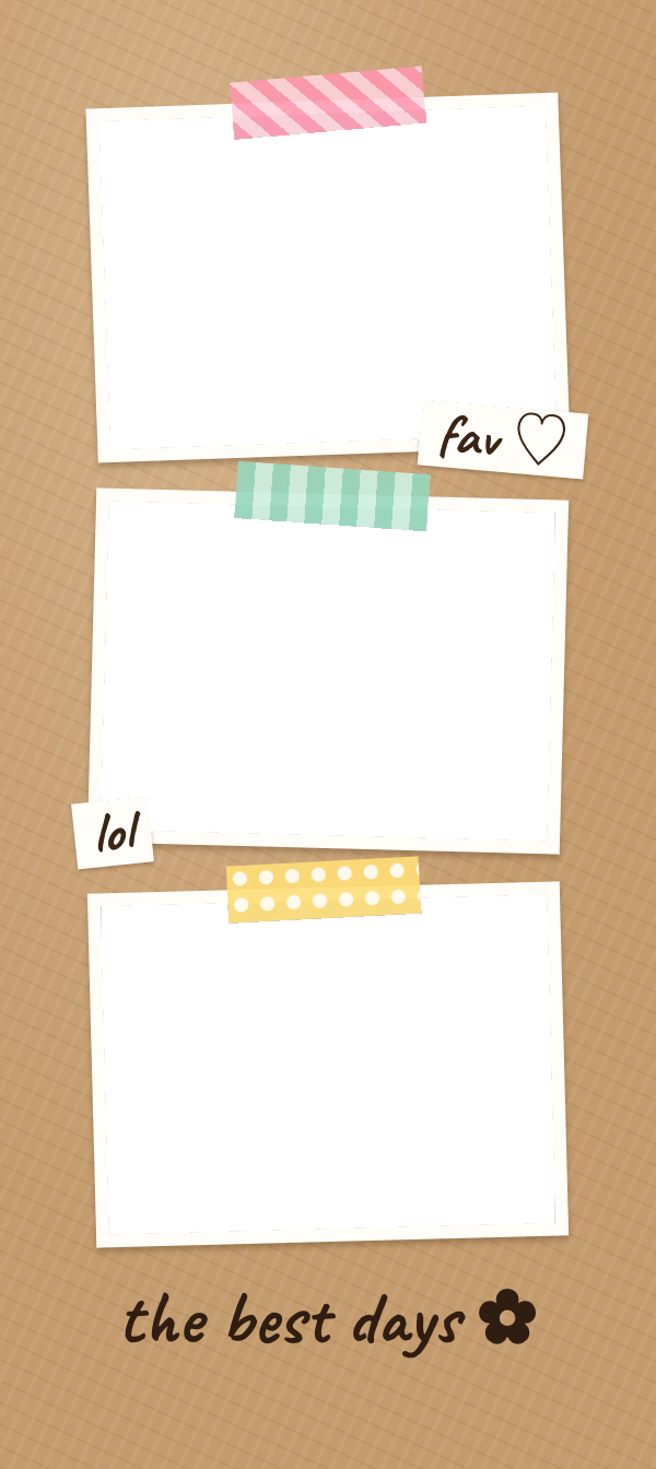 Template photobooth Scrapbook Washi Tape